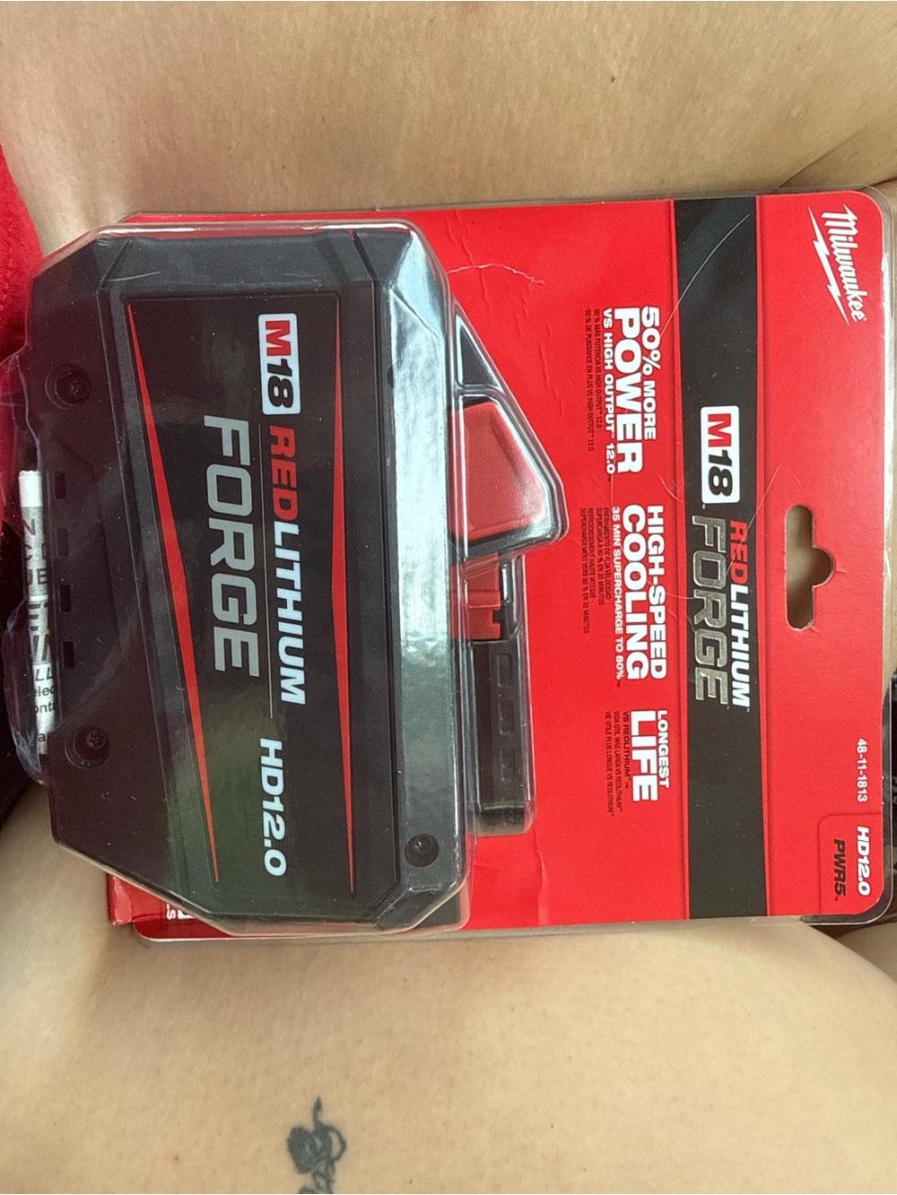 Milwaukee M18 REDLITHIUM FORGE HD12.0 Battery Pack - Red/Black
